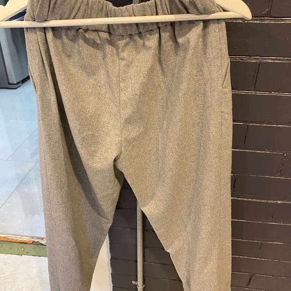 WILFRED | S Turquet Wool Pants Jogger Light Grey Elastic Waist Straight Slim Leg - Picture 4 of 8